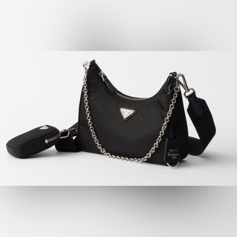 PRADA BLACK RE-ADDITION 2005
BAG WITH POUCH CROSSBODY - Picture 10 of 16